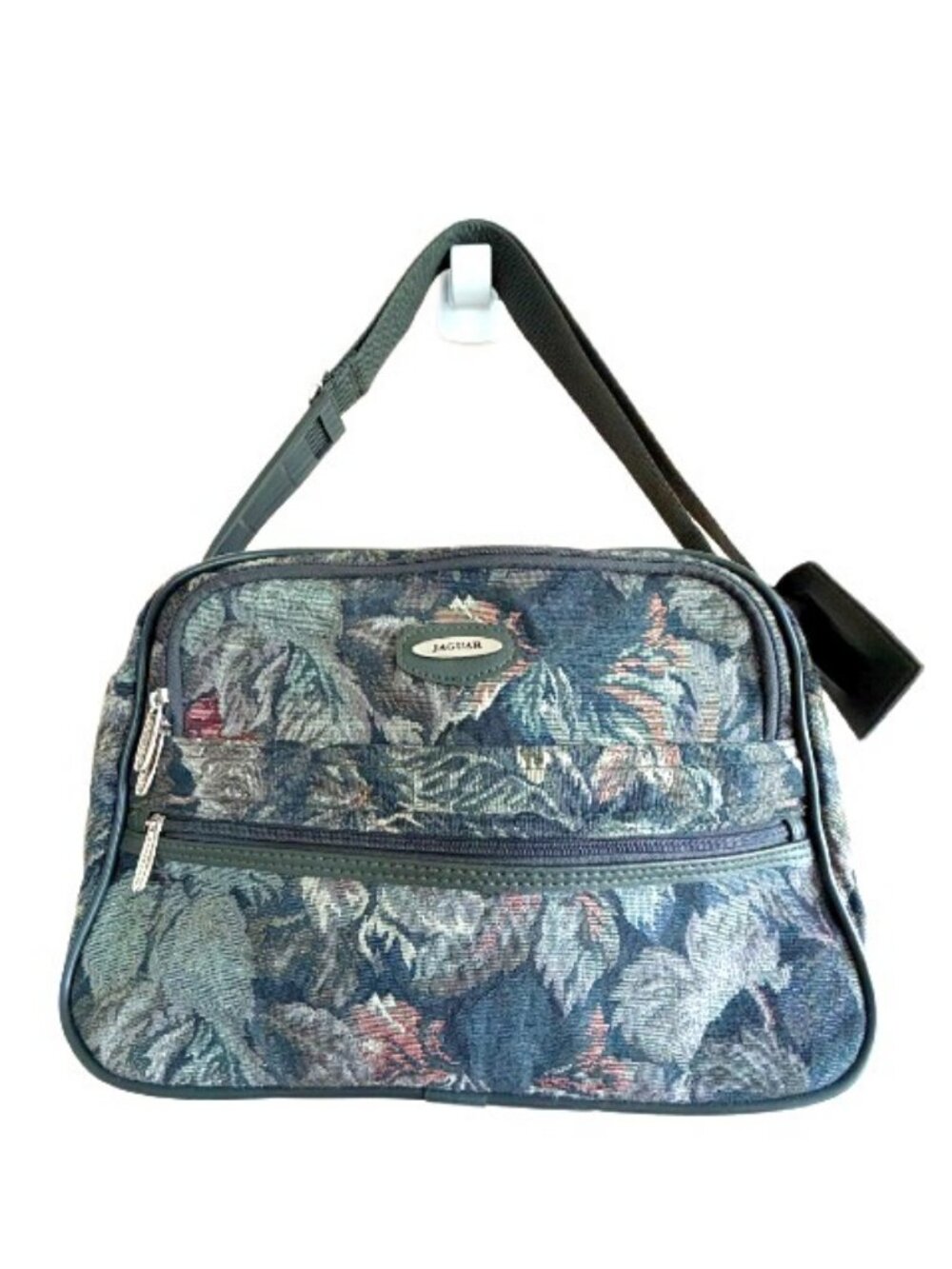 Vintage JCPenney Jaguar Tapestry Floral Small Travel Bag Weekender